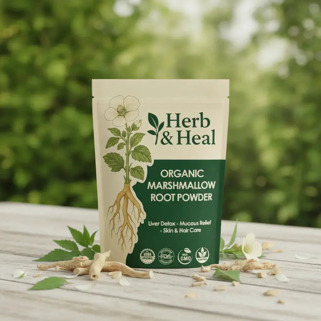 Marshmallow root powder for gut and skin support