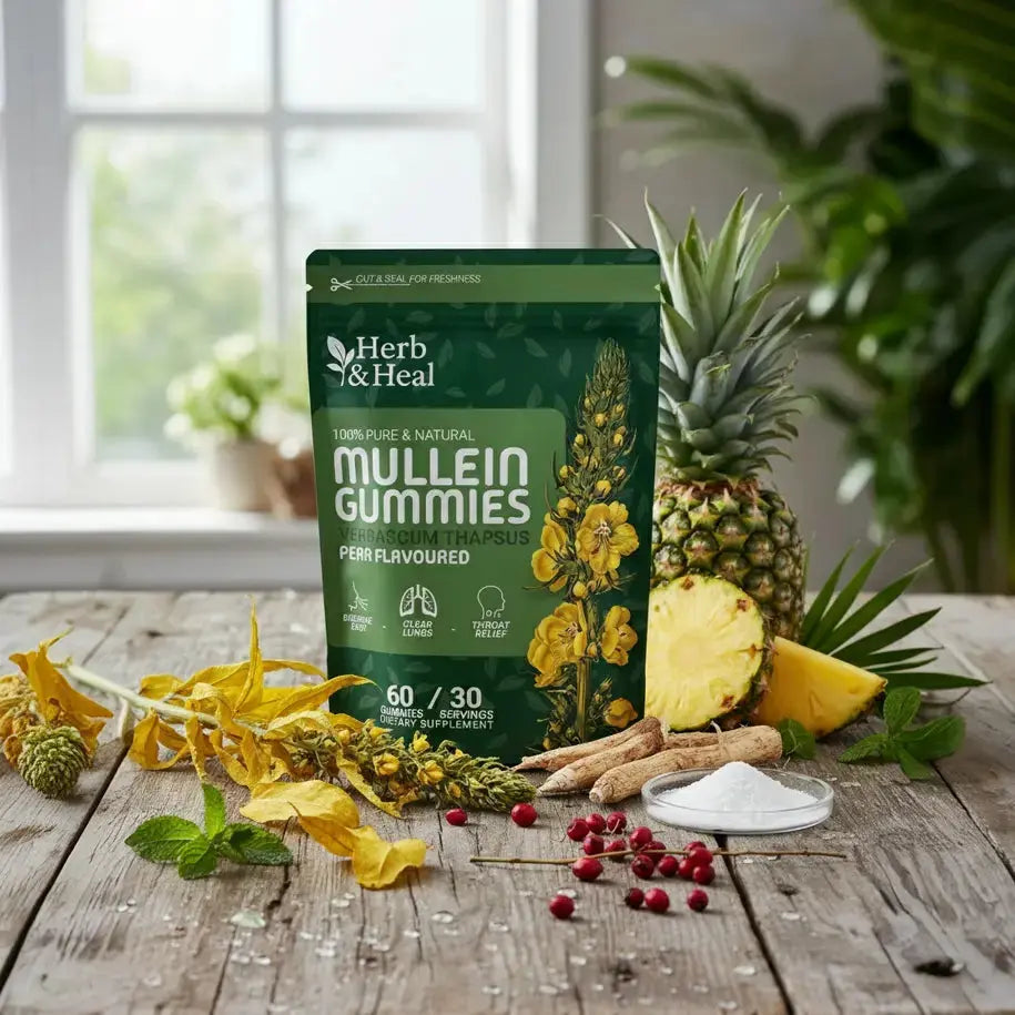 Herb & Heal Mullein Gummies for lung and respiratory health