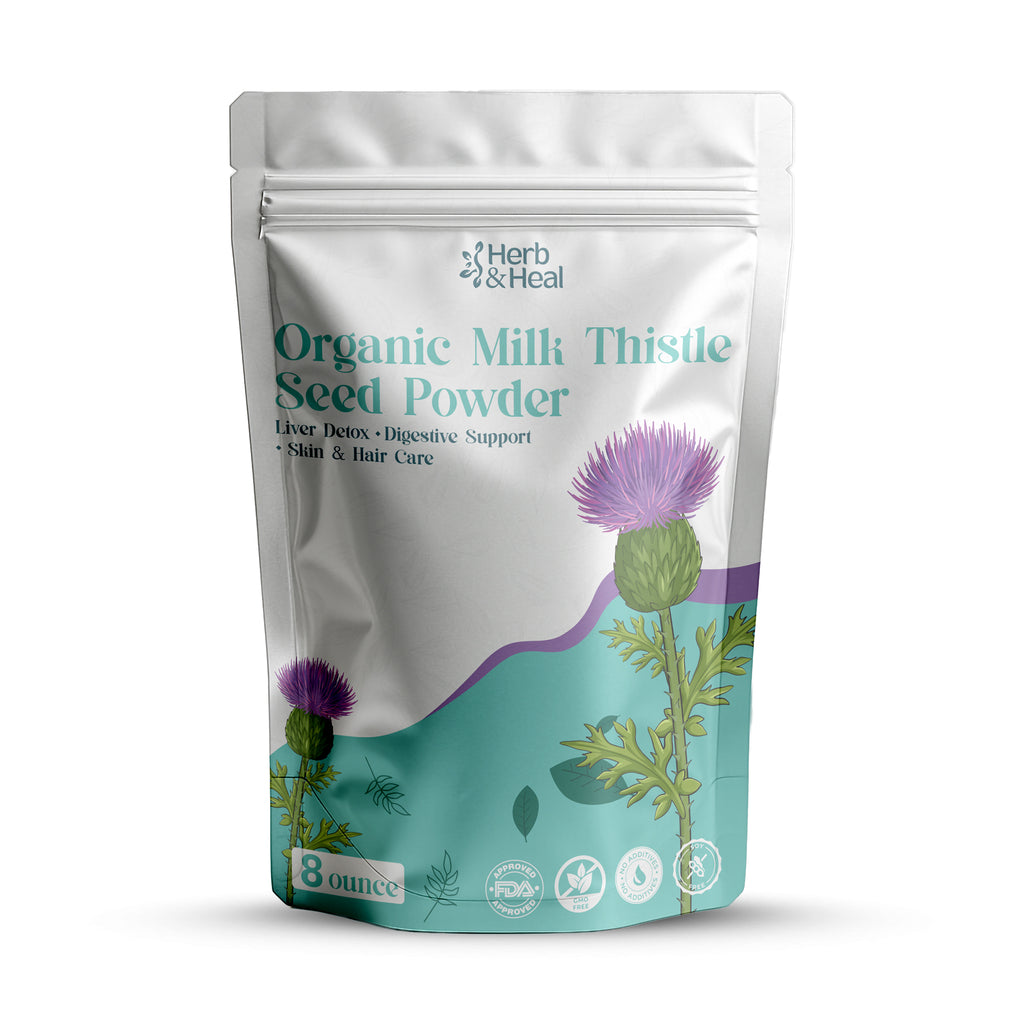 Herb & Heal organic milk thistle seed powder pouch