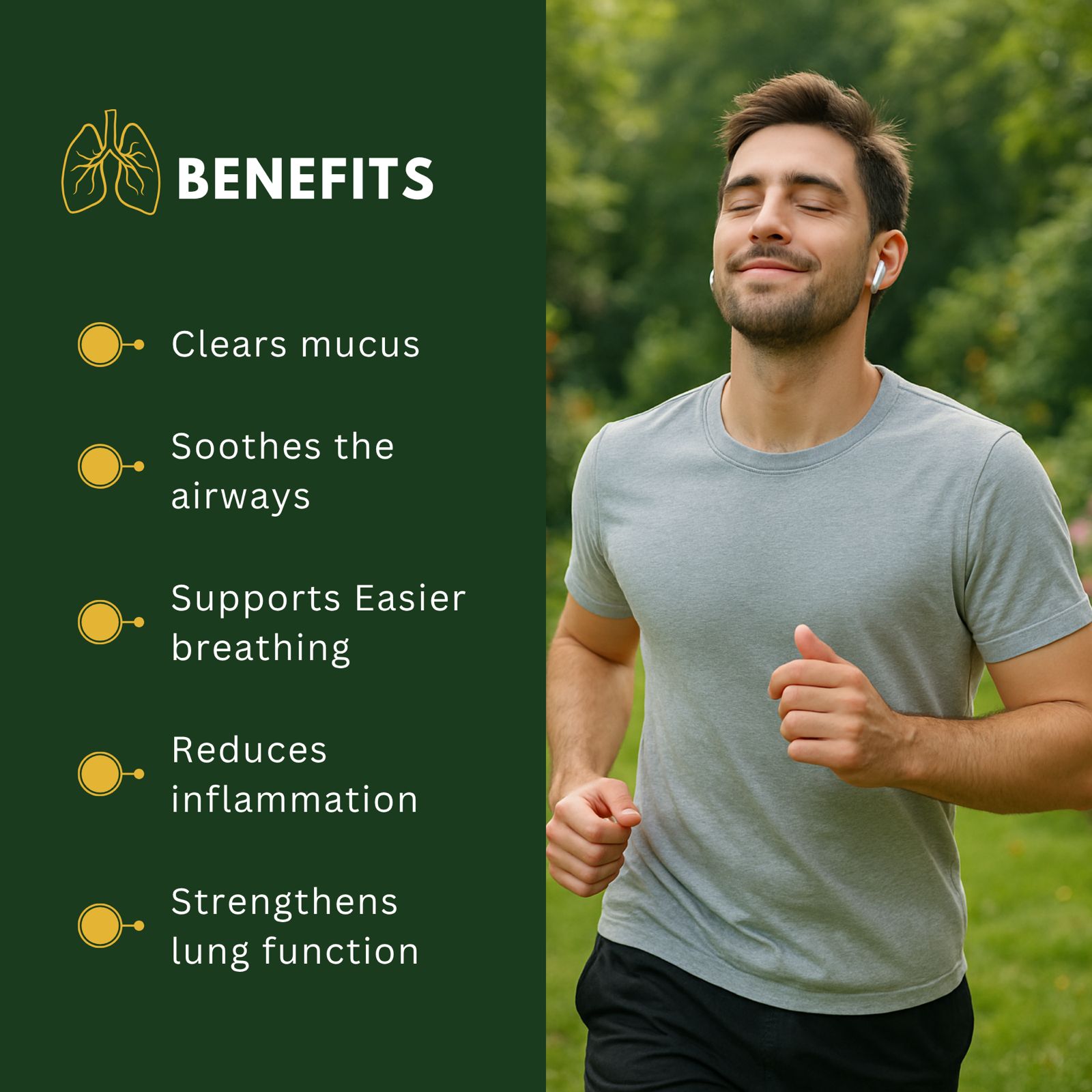 Mullein Gummies for Lungs | Herbal Lung Cleanse & Detox Support | Blend of Mullein Leaf Extract, Ashwagandha, Bromelain & Quercetin for Breathing & Mucus Relief | 60 Gummies